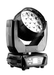 19X15W LED Wash Stage Moving Head Light with DMX / Master / Sound Control and 8 deg -50 deg Beam Angle